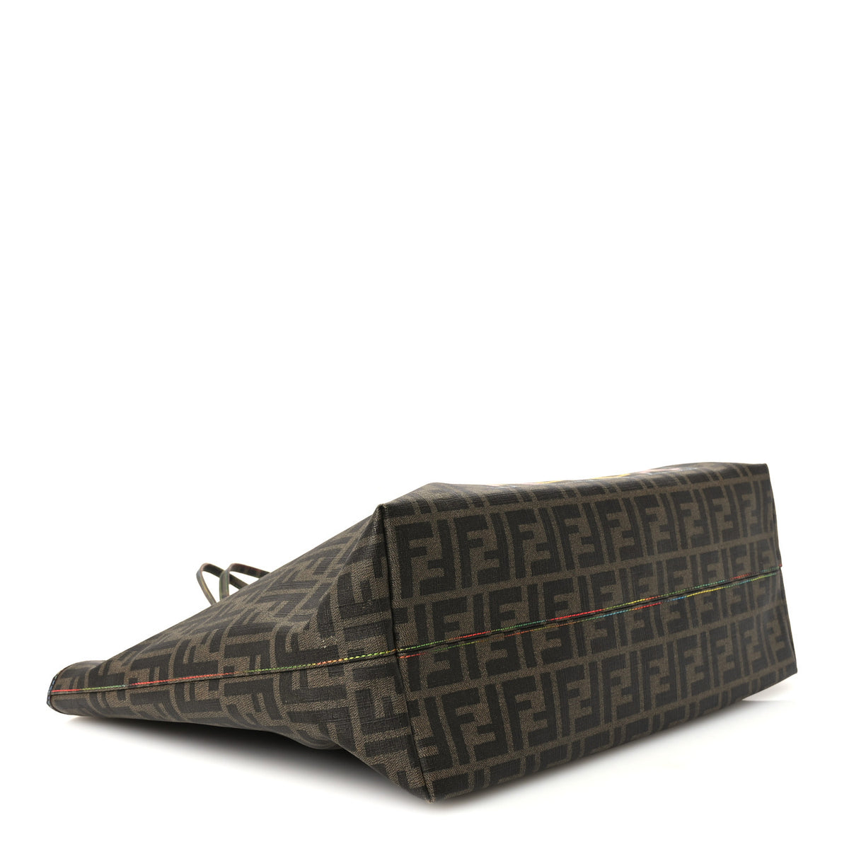 Fendi Zucca Spalmati Print Large Roll Tote Tobacco Multicolor 4 of 11