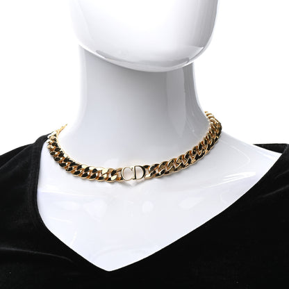 Christian Dior Metal Danseuse Etoile Chain Choker Necklace Gold 2 of 6