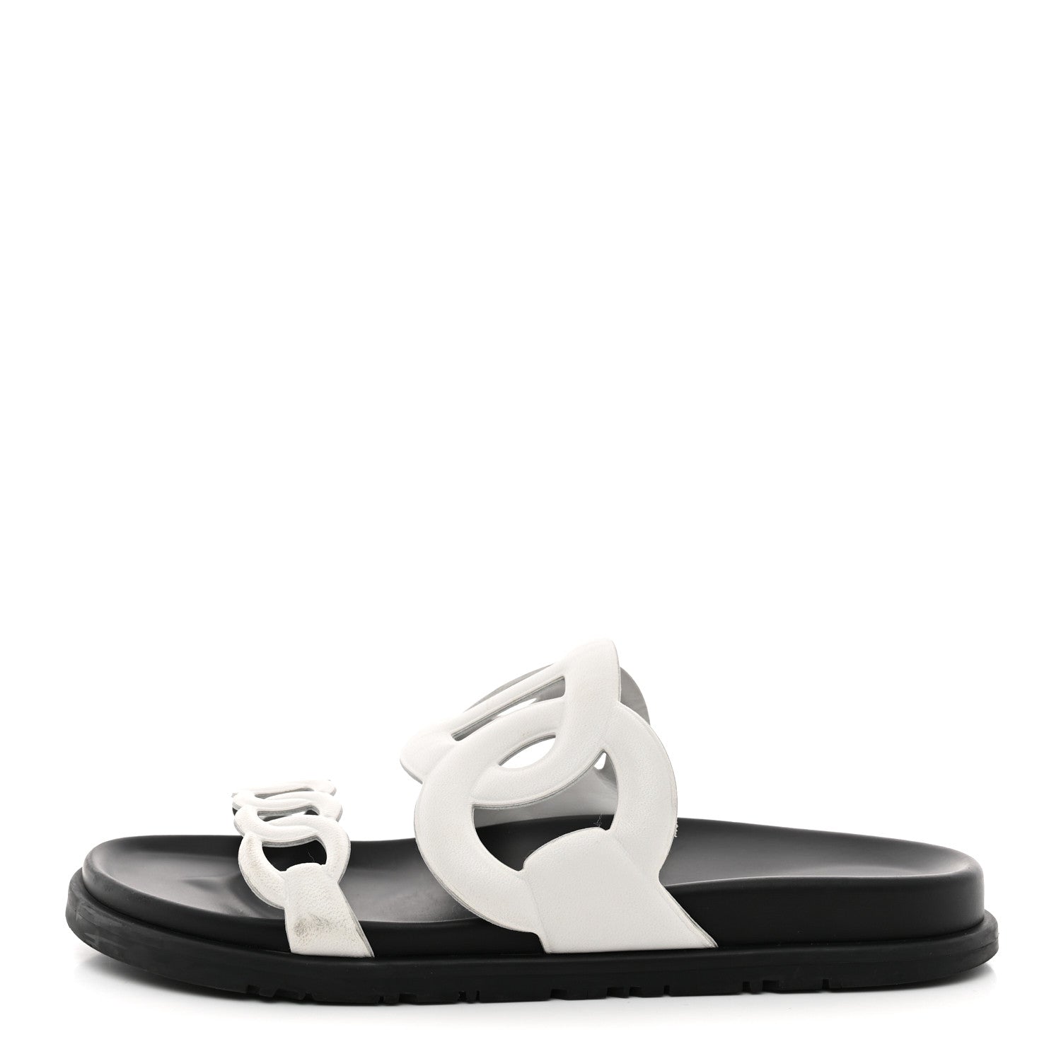 Hermes Nappa Womens Extra Sandals 38.5 White 1 of 12