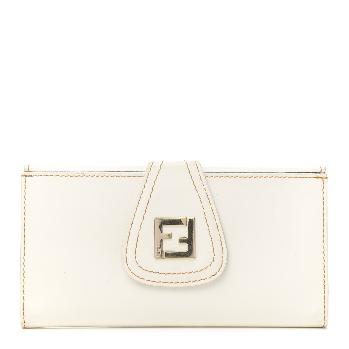 Coated Canvas Zucca Spalmati Continental Wallet White Tobacco