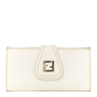 Fendi Coated Canvas Zucca Spalmati Continental Wallet White Tobacco 1 of 10