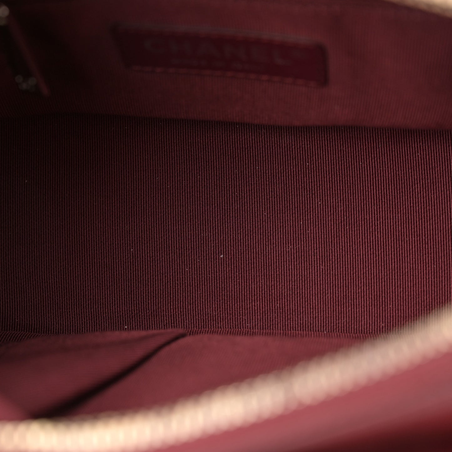 Aged Calfskin Quilted Small Gabrielle Hobo Burgundy