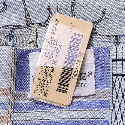 Hermes Silk Couvertures Nouvelles Twilly Menthe Ciel Marine Sable 3 of 4