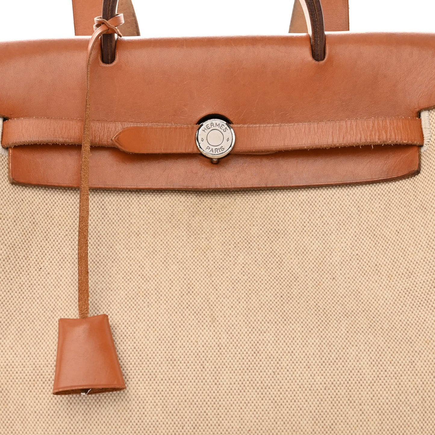 Toile Vache Calfskin Herbag 30 PM Backpack Natural