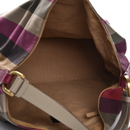 Fendi Canvas Striped Pequin Hobo Multicolor 5 of 7