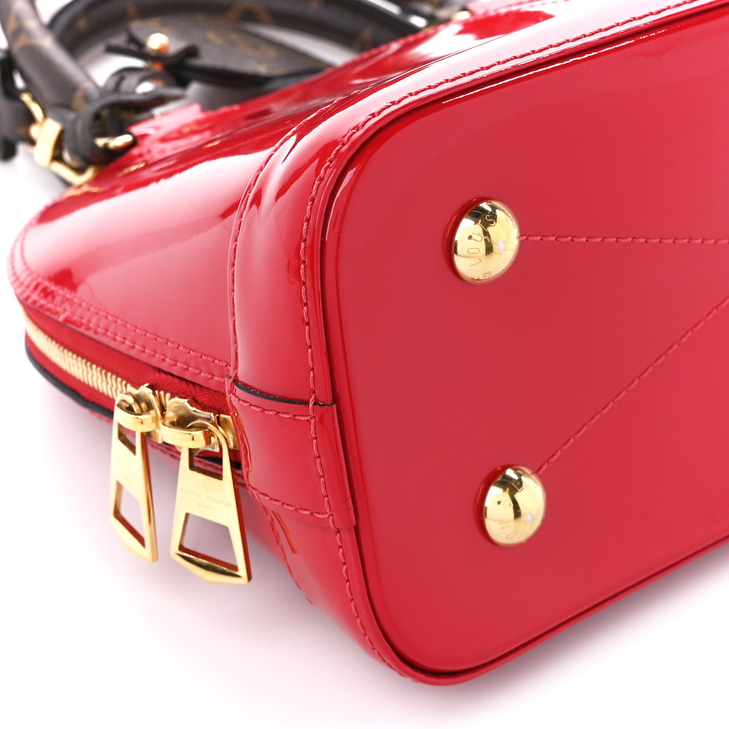 Patent Monogram Alma BB Scarlet