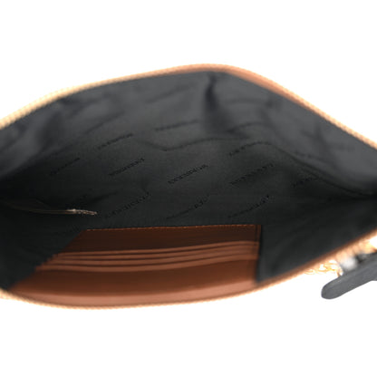 Burberry Haymarket Check Peyton Crossbody Clutch Bag Toffee 5 of 13
