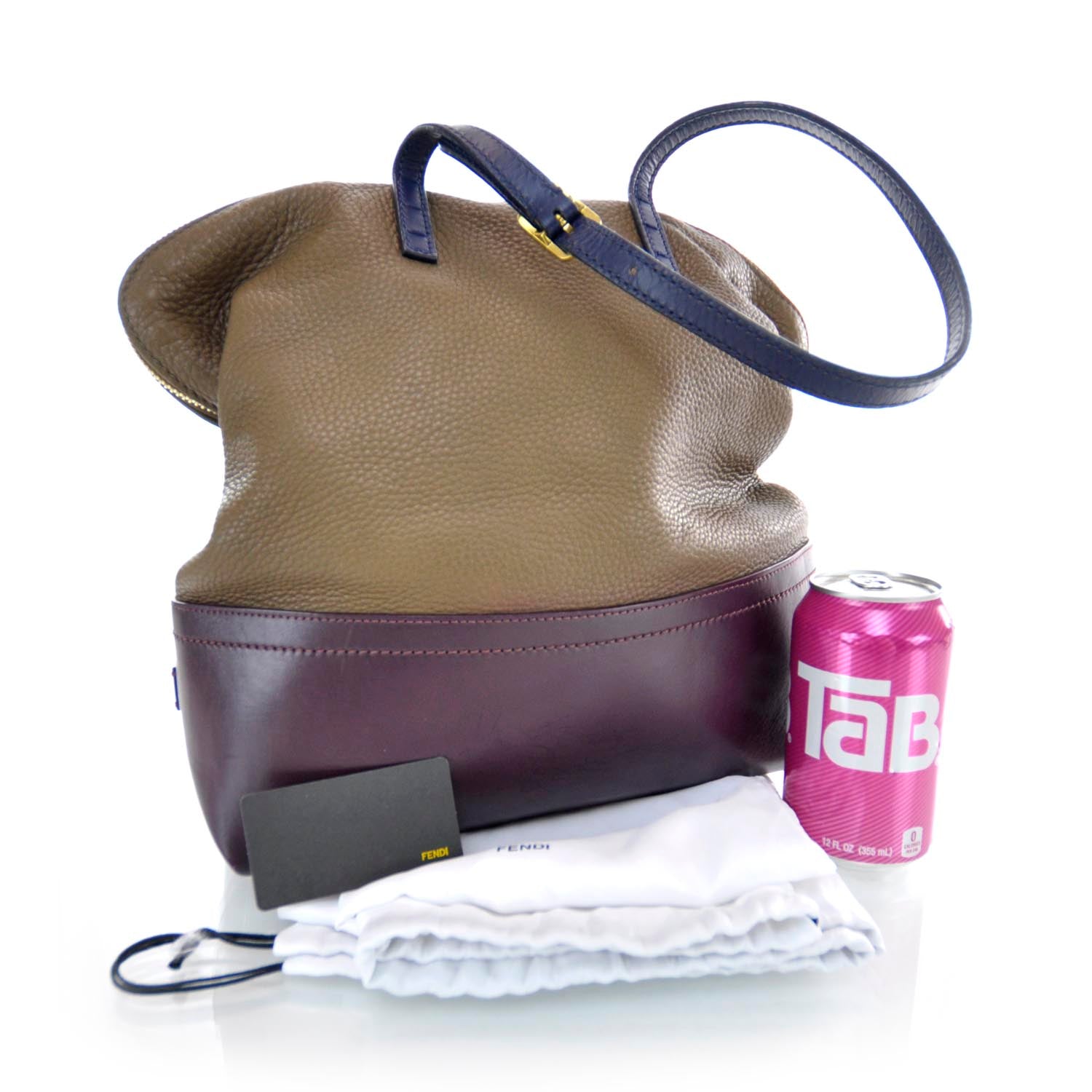 Fendi Cuoio Colorblock 2Bag Fango Mirto Melan 3 of 8