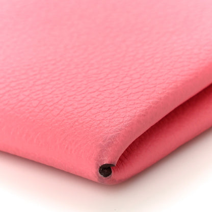 Hermes Evercolor Calvi Card Case Rose Azalee 11 of 14