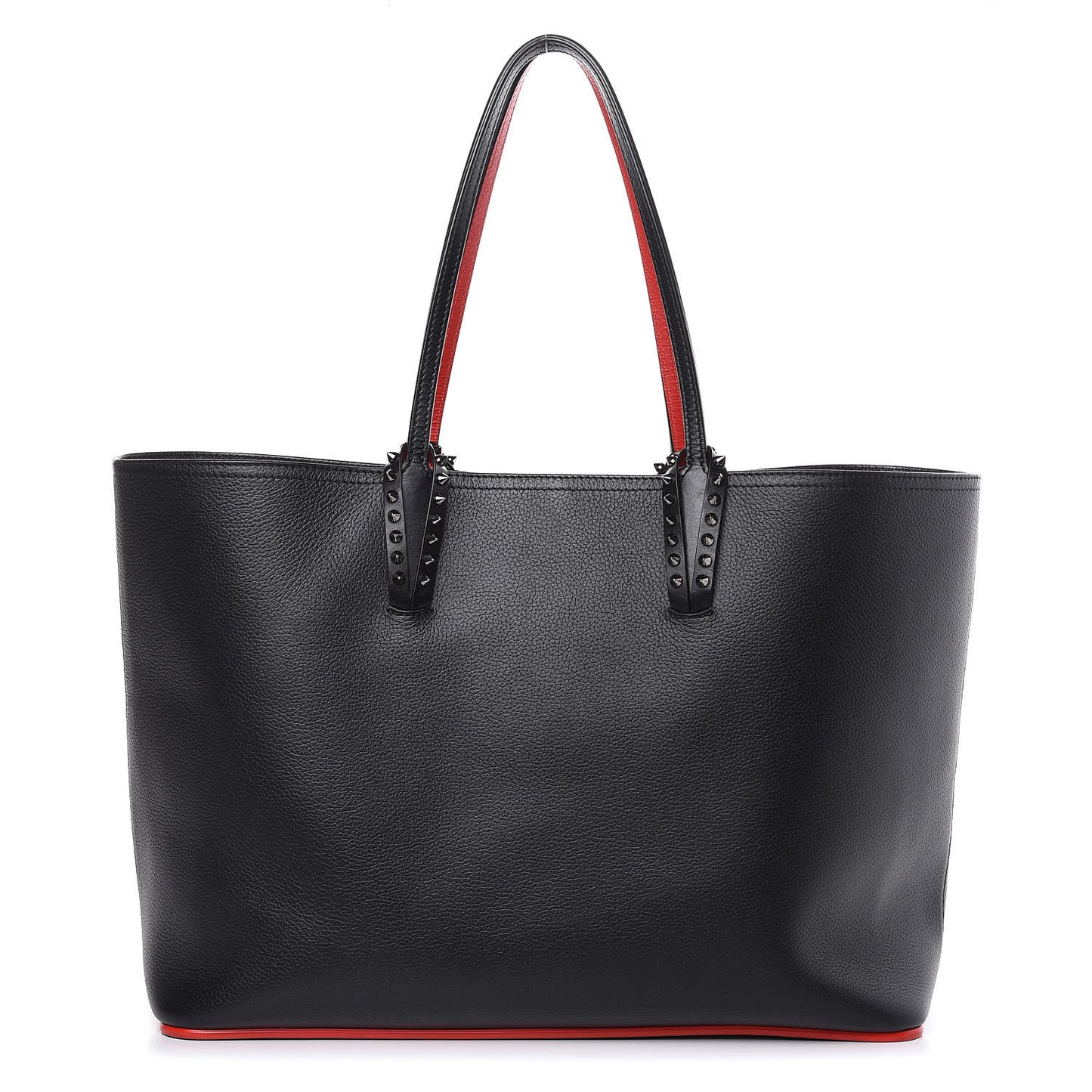 Calfskin Spikes East West Cabata Tote Black
