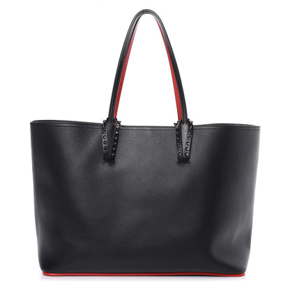 Christian Louboutin Calfskin Spikes East West Cabata Tote Black 1 of 17