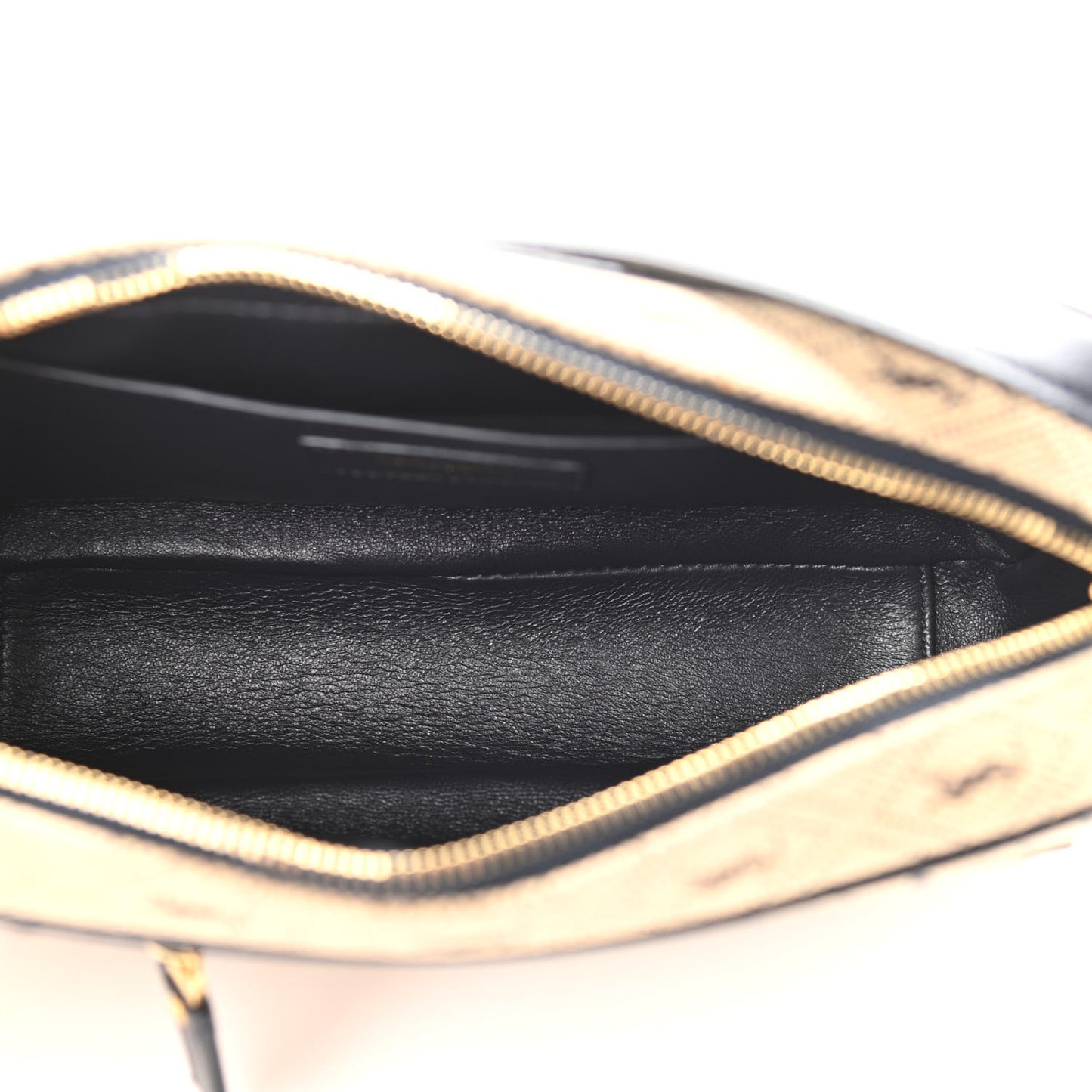 Canvas Monogram All Over Camera Bag Beige