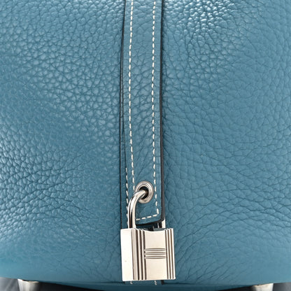 Hermes Taurillon Clemence Picotin Lock 18 PM Blue Jean 8 of 10