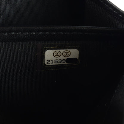 Chanel Patent Quilted Boy Zip Around Wallet Black 8 of 8