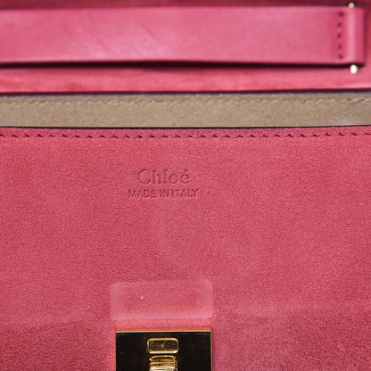 Chloe Suede Smooth Calfskin Mini Drew Shoulder Bag Dreamy Pink 6 of 10