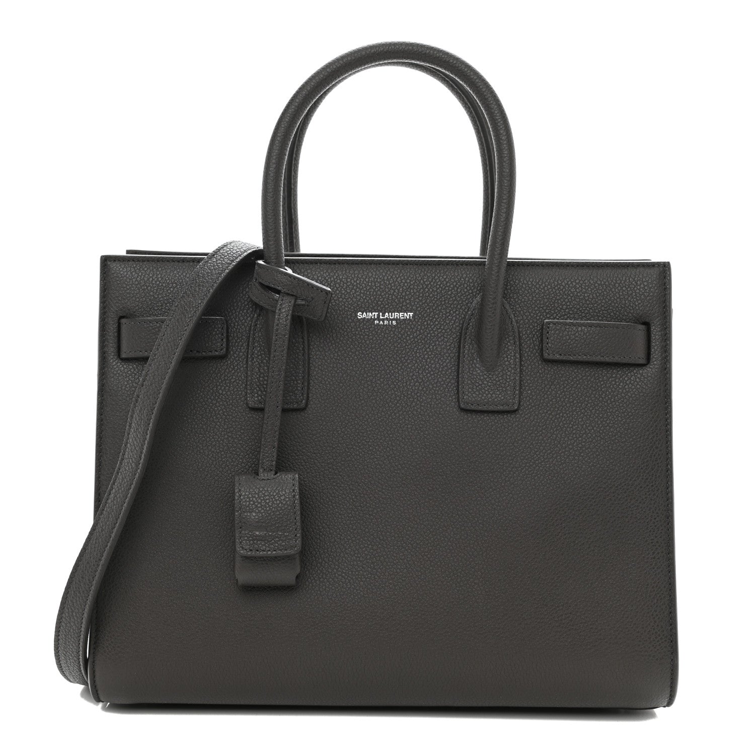 Saint Laurent Grained Calfskin Baby Sac De Jour Coal 1 of 10
