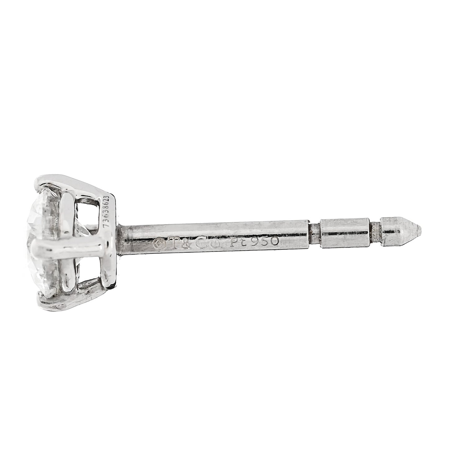 Platinum Diamond .42ctw Solitaire Earrings