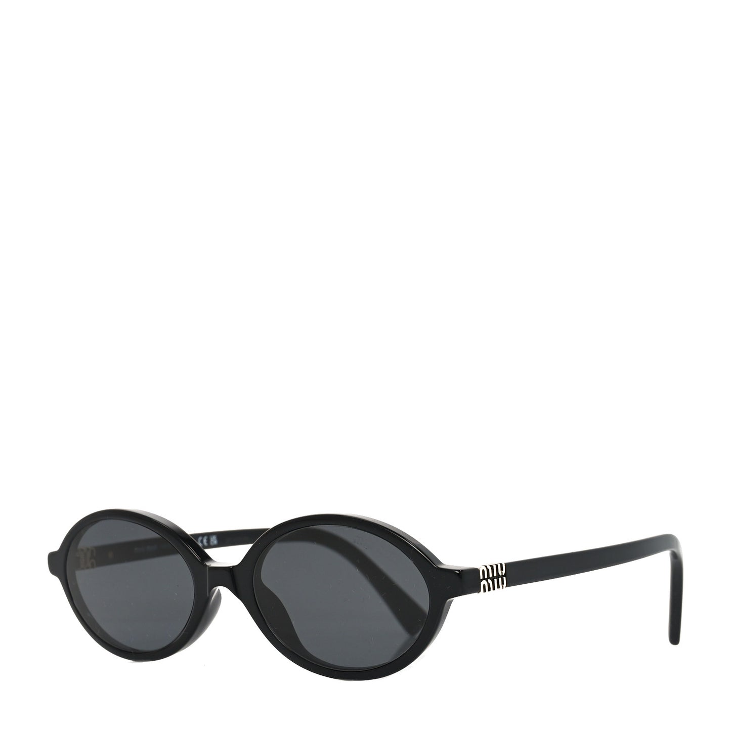 Acetate Oval Regard Sunglasses SMU04Z Black