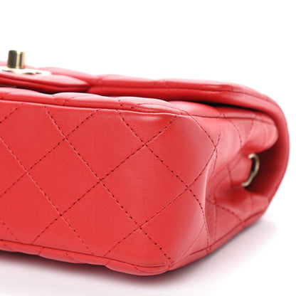 Chanel Lambskin Quilted Mini Rectangular Flap Red 6 of 8