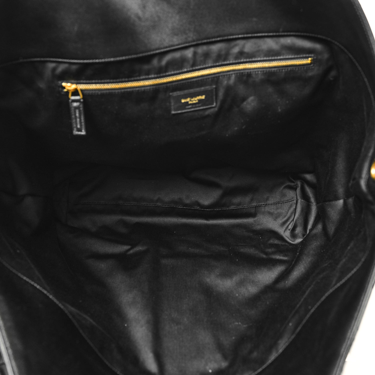 Saint Laurent Lambskin Quilted Maxi Icare Shopping Tote Black 5 of 10
