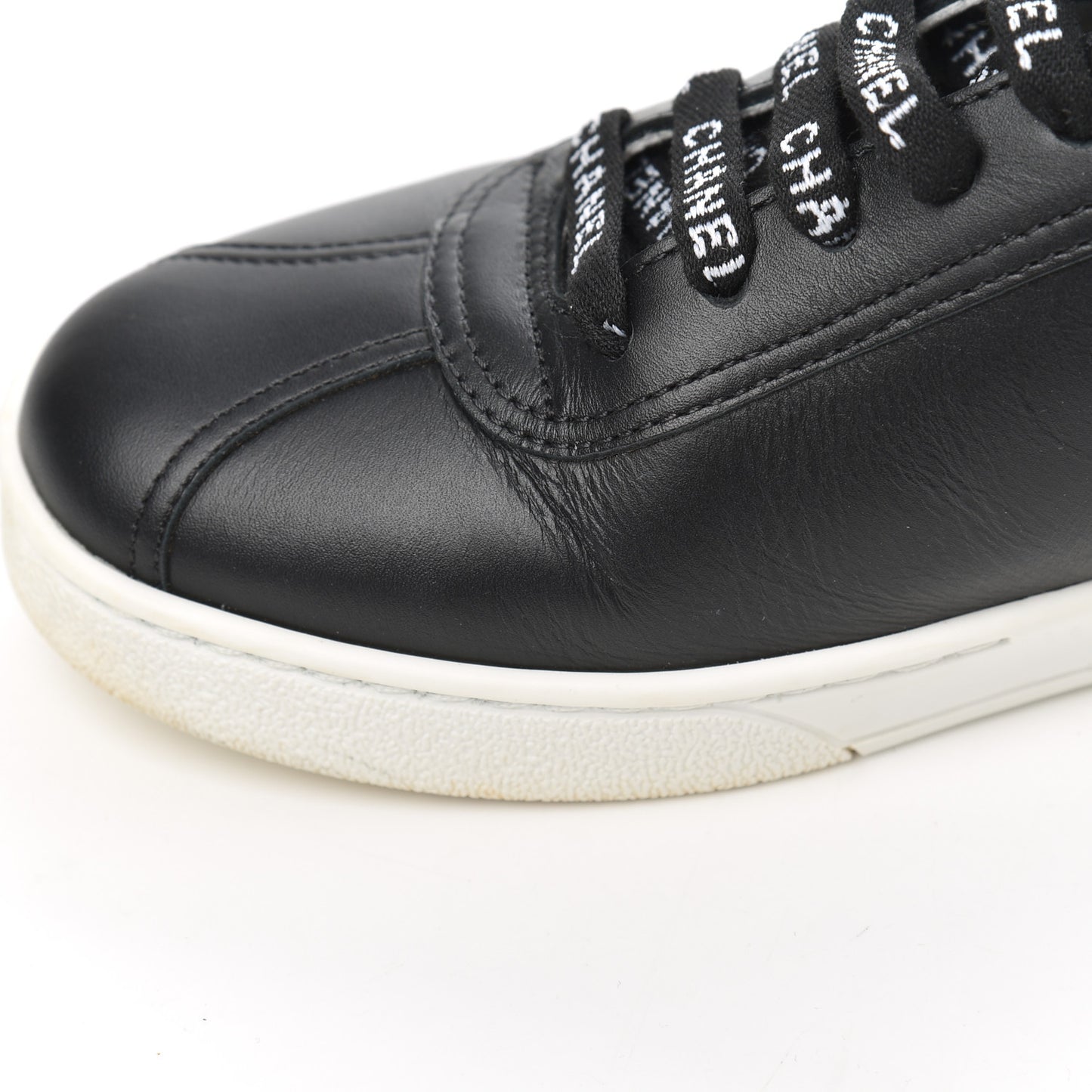 Calfskin CC Womens Sneakers 35 Black