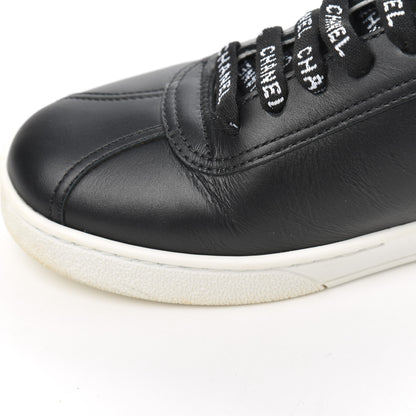 Chanel Calfskin CC Womens Sneakers 35 Black 9 of 16