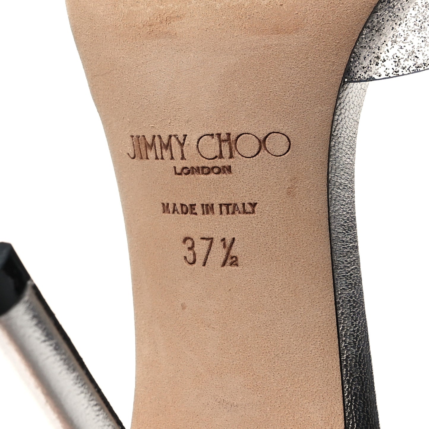 Plexi Glitter Crystal Saeda 100 Sandal 37.5 Silver