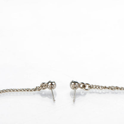 Chanel Baguette Crystal CC Drop Earrings Silver 3 of 4