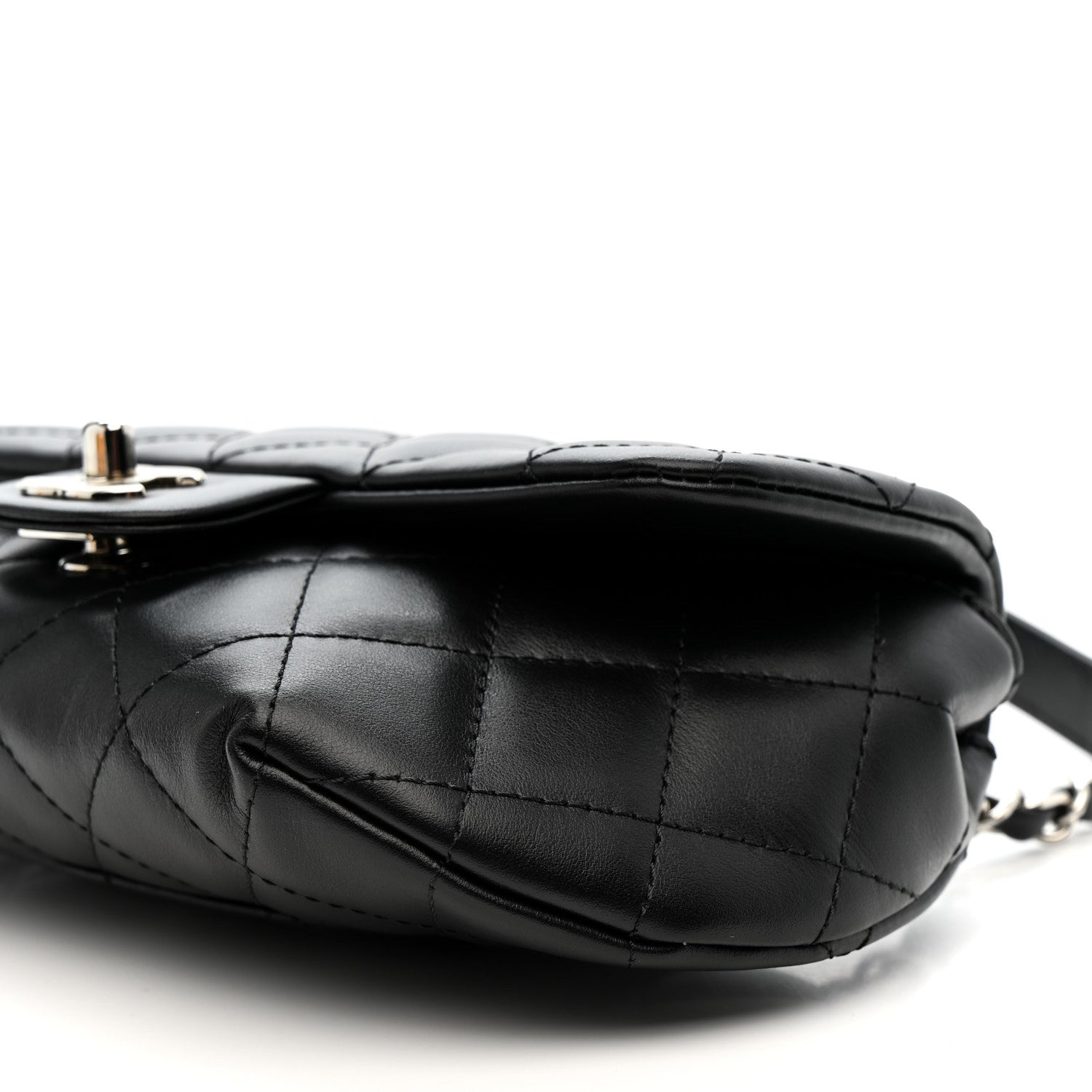Chanel Calfskin Quilted CC Uniform Flap Belt Bag Black 11 of 11