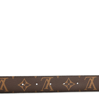 Louis Vuitton Calfskin Monogram 30mm LV Initiales Reversible Belt  90 36 Black 6 of 7