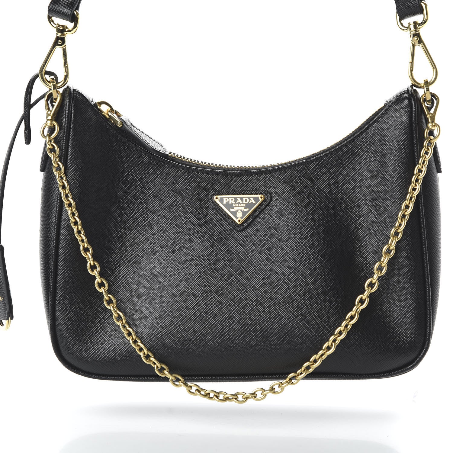 Prada Saffiano Lux Re-Edition 2005 Shoulder Bag Black 9 of 9