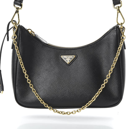 Prada Saffiano Lux Re-Edition 2005 Shoulder Bag Black 9 of 9