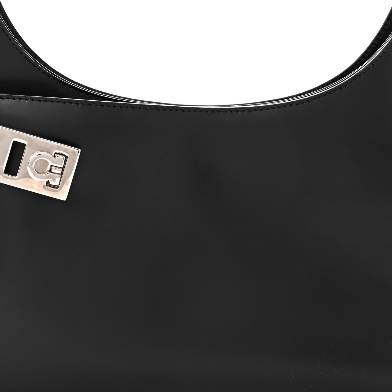 Salvatore Ferragamo Soft Calfskin Gancini Hobo Black 7 of 9
