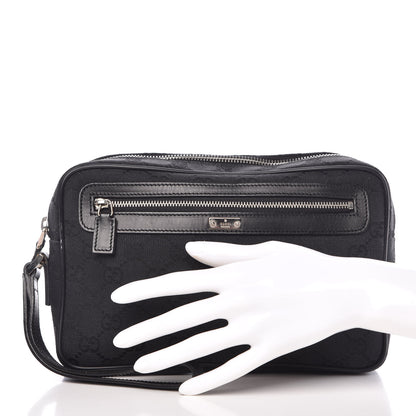 Gucci Monogram Wristlet Clutch Black 2 of 12