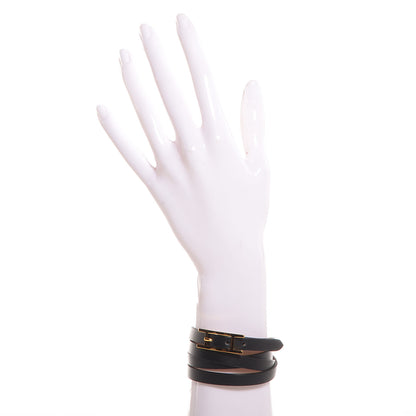 Hermes Chamonix Hapi 3 MM Triple Tour Wrap Bracelet MM Black 2 of 6