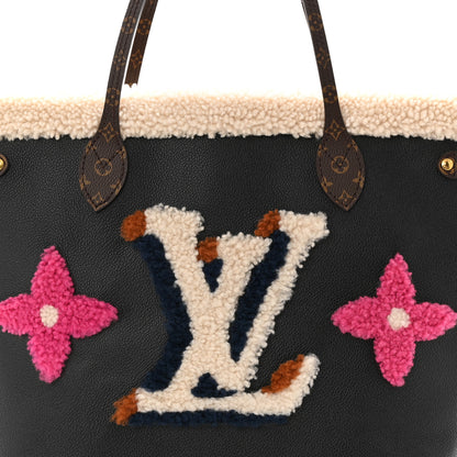 Louis Vuitton Calfskin Monogram Teddy Neverfull MM Black 16 of 21