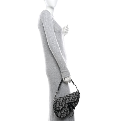 Christian Dior Monogram Saddle Bag Black 2 of 9