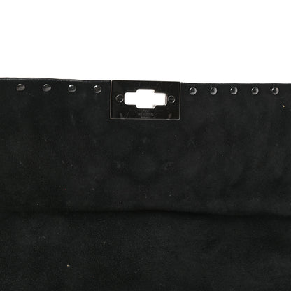 Valentino Garavani Craquele Nappa Large Rockstud Spike Shoulder Bag Black 10 of 15