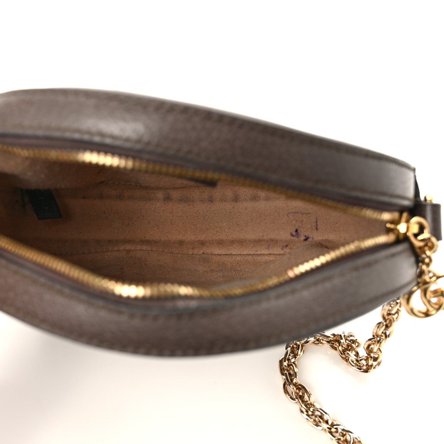 Gucci GG Supreme Monogram Web Mini Ophidia Round Shoulder Bag Brown 5 of 10