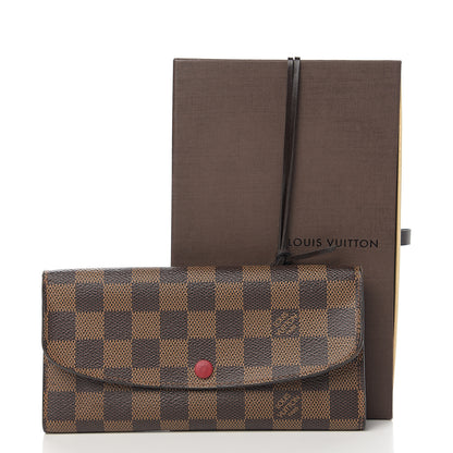 Louis Vuitton Damier Ebene Emilie Wallet Red 7 of 7