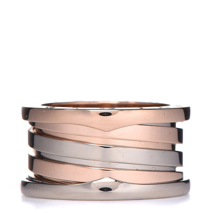 Bulgari BULGAR 18K Rose White Gold B.Zero1 4 Band Ring 53 6.25 1 of 6