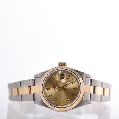 Rolex Stainless Steel 18K Yellow Gold 26mm Oyster Perpetual Datejust Watch Champagne 79163 3 of 10
