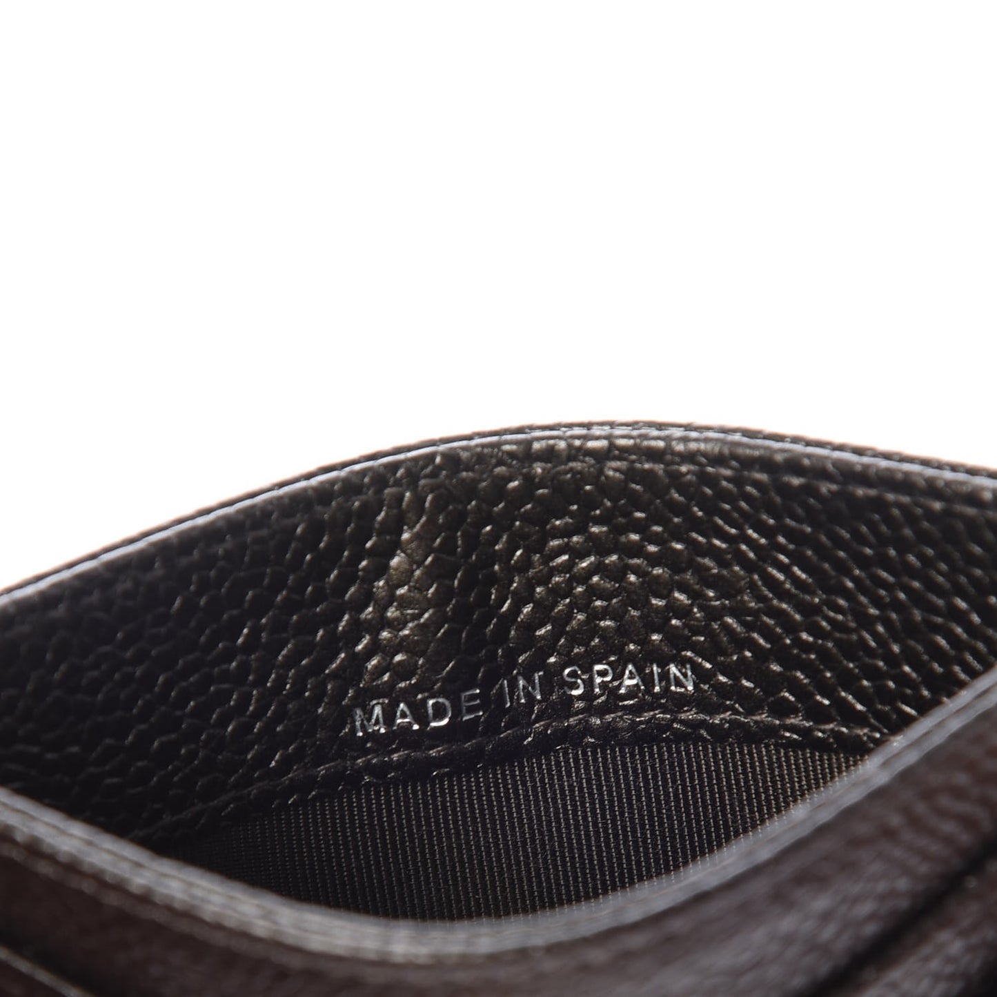 Caviar Quilted Card Holder Charcoal