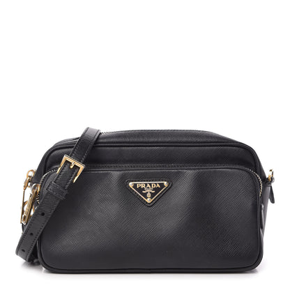 Prada Saffiano Lux Camera Case Crossbody Bag Black 1 of 10