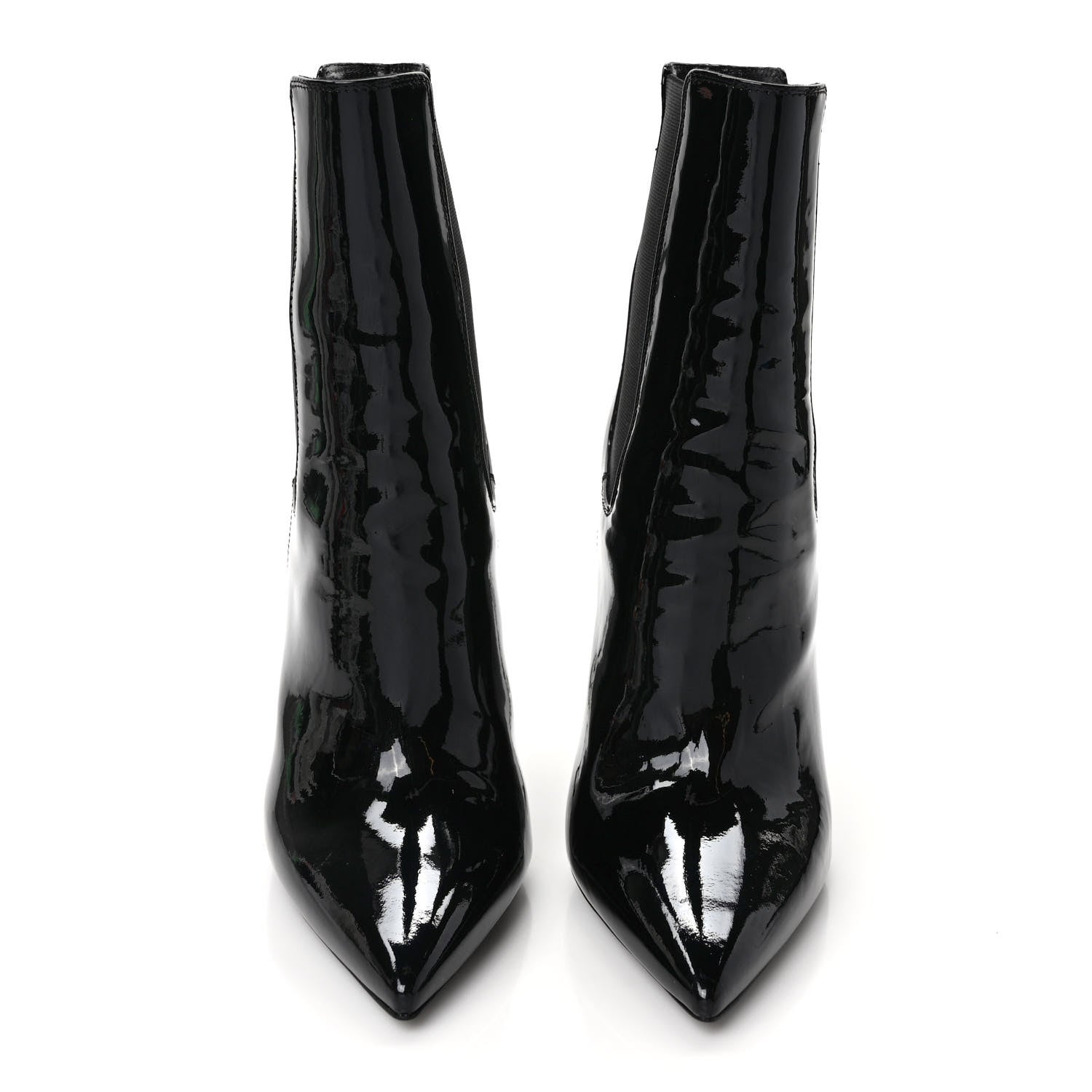 Saint Laurent Patent Opyum Booties 37 Black 2 of 8