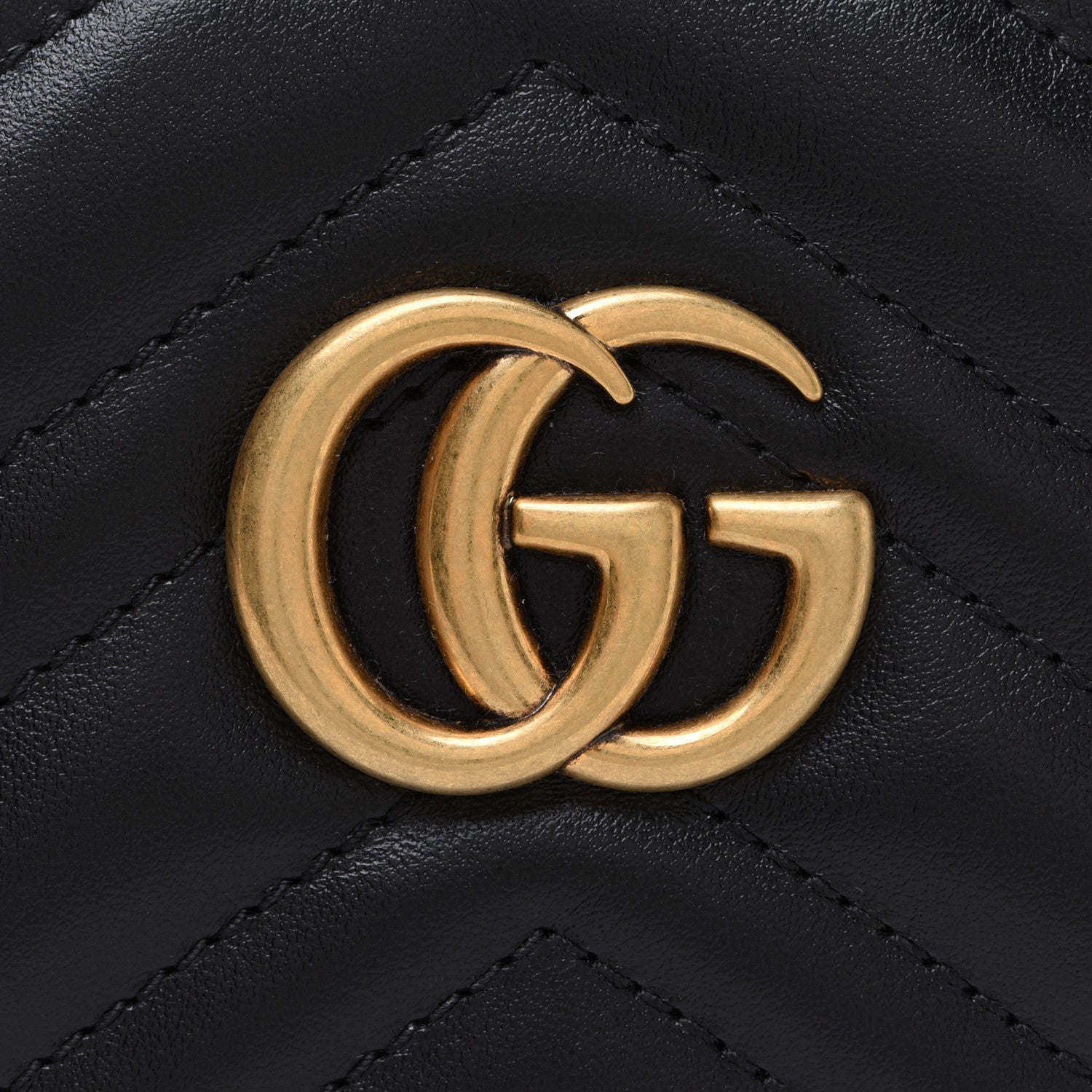 Gucci Calfskin Matelasse GG Marmont Wristlet Black 9 of 12