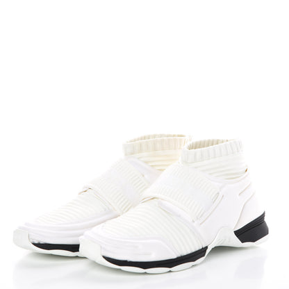 Chanel Stretch Fabric CC Sneakers 38 White 3 of 7