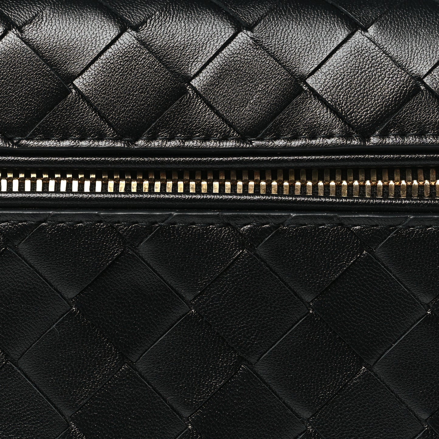 Calfskin Intrecciato Bang Bang Vanity Case Black