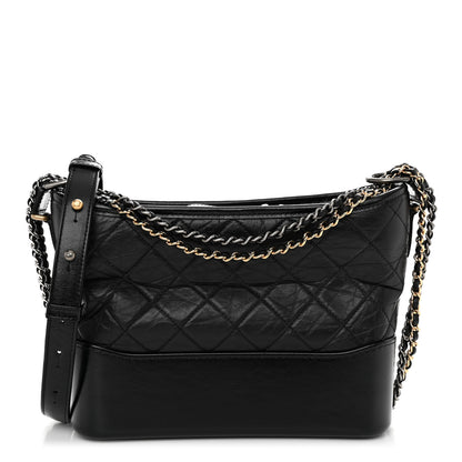 Chanel Aged Calfskin Quilted New Medium Gabrielle Hobo Black 1 of 11