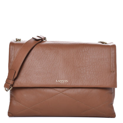 Lanvin Lambskin Quilted Medium Sugar Flap Shoulder Bag Camel 1 of 11